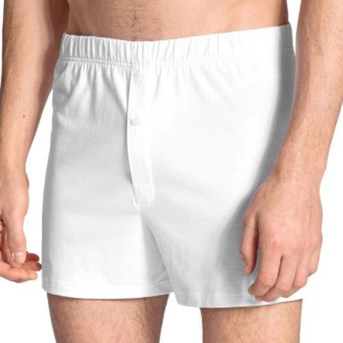 Cotton Code Boxer Shorts With Fly Weiß Baumwolle Small Herren - Calida - Modalova
