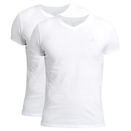 P Basic V-Neck T-Shirt Weiß Baumwolle Small Herren - Gant - Modalova