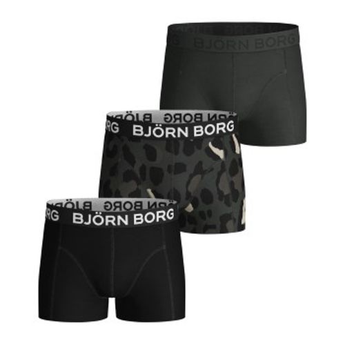 P Cotton Stretch Shorts For Boys 2033 Schwarz gemustert Baumwolle 122-128 - Björn Borg - Modalova