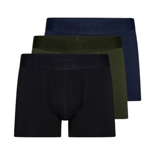 P Organic Cotton Boxer Regular Leg Schwarz/Grün Ökologische Baumwolle Small Herren - Resteröds - Modalova