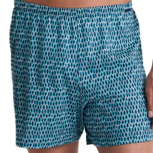 Prints Cotton Boxer Shorts Türkis/sininen Baumwolle Medium Herren - Calida - Modalova