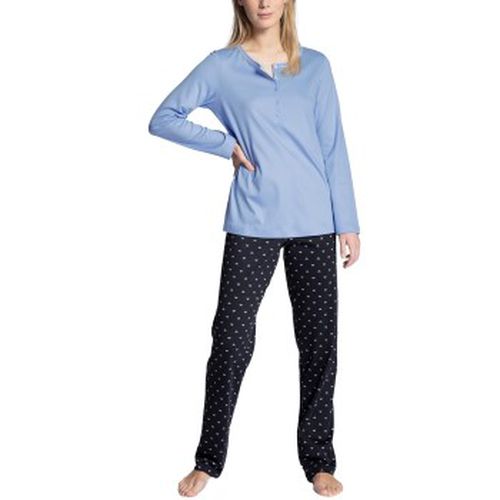 Night Lovers Buttoned Pyjama Blau Baumwolle Large Damen - Calida - Modalova