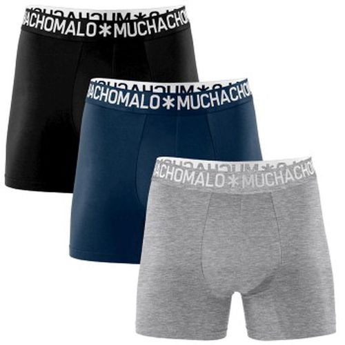 P Cotton Stretch Basic Boxer Grau/Schwarz Baumwolle Small Herren - Muchachomalo - Modalova