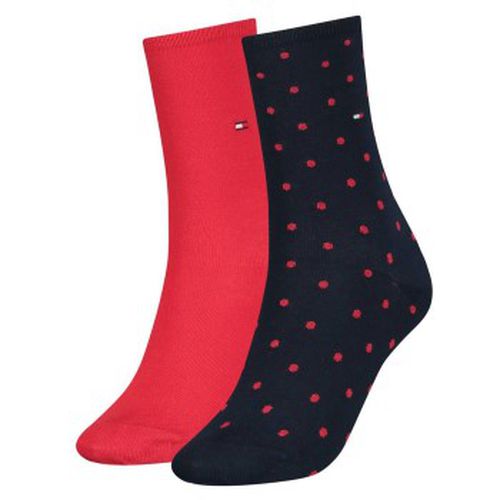 Tommy Hilfiger 2P Women Dot Sock Rot Muster Gr 39/42 Damen - Tommy Hilfiger Legwear - Modalova