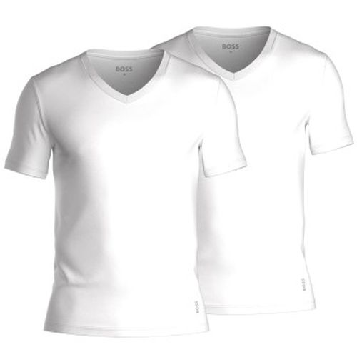 P Cotton Stretch Slim Fit V-Neck T-shirt Weiß Baumwolle Small Herren - BOSS - Modalova