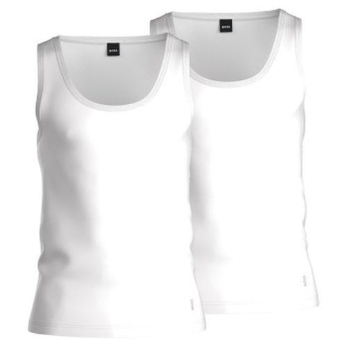 P Cotton Stretch Slim Fit Sleeveless Shirt Weiß Baumwolle Small Herren - BOSS - Modalova