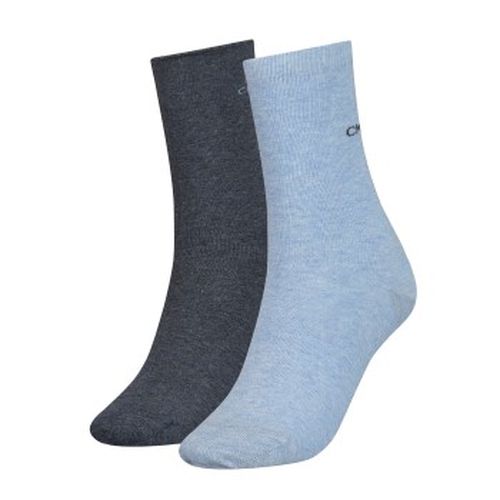 Calvin Klein 2P Annika Flat Knit Sock Blau/Grau One Size Damen - Calvin Klein Legwear - Modalova