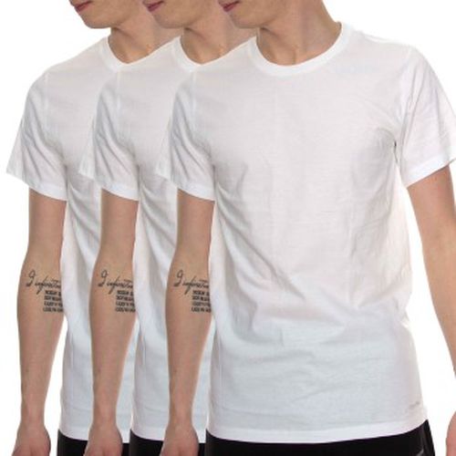 P Cotton Stretch Crew Neck T-Shirt Weiß Baumwolle Small Herren - Calvin Klein - Modalova