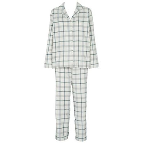 Check Flannel Pyjama Blau/Weiß Baumwolle Small Damen - Missya - Modalova