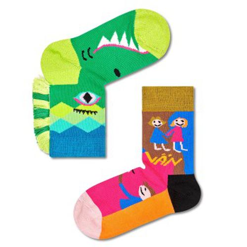 Rock Your Socks Friend Kids Sock Grün gemustert Baumwolle 4-6 år Kinder - Happy socks - Modalova