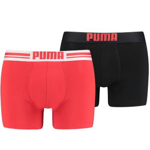 P Everyday Placed Logo Boxer Schwarz/Rot Baumwolle Medium Herren - Puma - Modalova