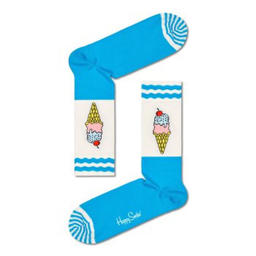 P Ice Cream Sock Hellblau/Weiß Baumwolle Gr 41/46 - Happy socks - Modalova