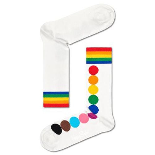 Pride Dot Sock Weiß mit Farbmuster Baumwolle Gr 41/46 - Happy socks - Modalova