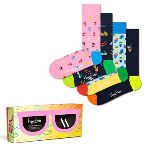 P Tropical Day Socks Gift Box Rosa/Blau Baumwolle Gr 41/46 - Happy socks - Modalova