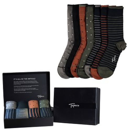 P Men Bamboo Socks Gift Box Grün/Orange Gr 41/45 Herren - Topeco - Modalova