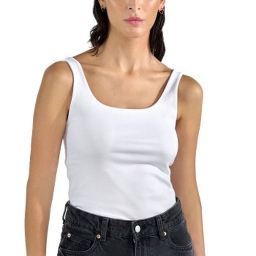 Bread and Boxers Women Tank Top With Scoop Back ganz Weiß Ökologische Baumwolle Small Damen - Bread & Boxers - Modalova