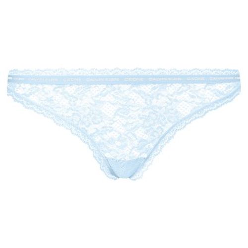 P CK One Lace Thong Hellblau Nylon Small Damen - Calvin Klein - Modalova