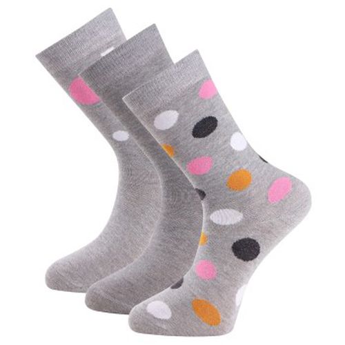 Trofe Cotton Printed Socks 3P Grau Gr 39/42 Damen - Trofé - Modalova