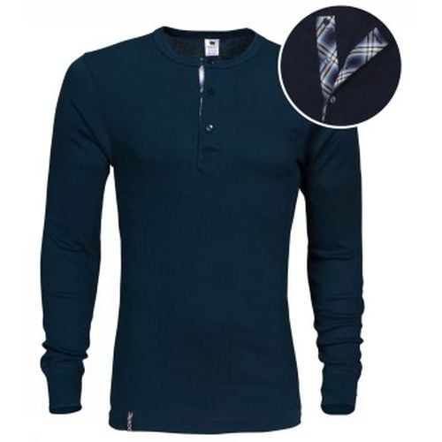 Organic Cotton Grand Dad Rib Shirt Marine Ökologische Baumwolle Large Herren - Dovre - Modalova