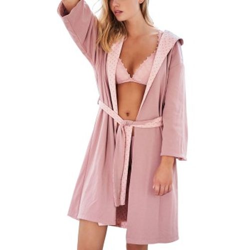 Feline Double Sided Robe Rosa Baumwolle Medium Damen - Missya - Modalova