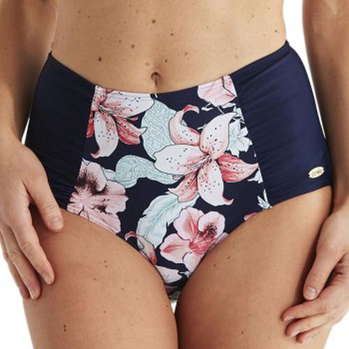 Meryl Pink Lillies Maxi Bikini Brief Blau/Rosa 38 Damen - Damella - Modalova