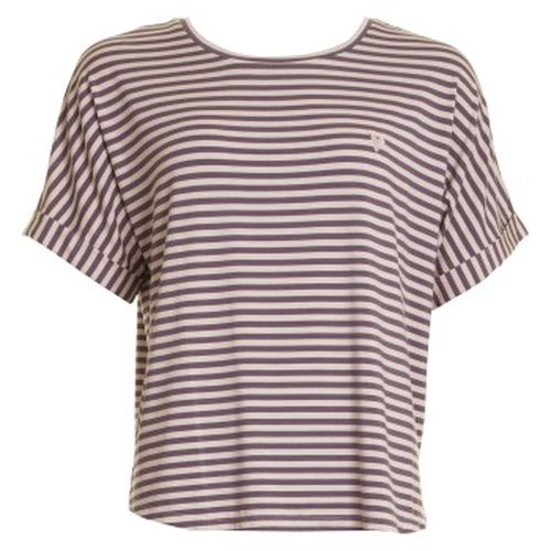 Softness Stripe SS T-shirt Pflaume Modal Small Damen - Missya - Modalova