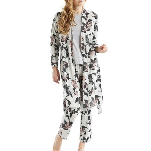 Greymelange Flower Wrap Around Robe Grau Medium Damen - Damella - Modalova