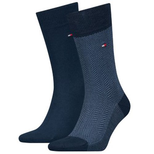 Tommy Hilfiger 2P Men Herringbone Sock Dunkelblau Gr 39/42 Herren - Tommy Hilfiger Legwear - Modalova