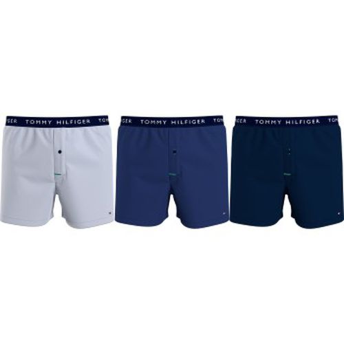 P Recycled Cotton Woven Boxer Shorts Blau/Grau Baumwolle Small Herren - Tommy Hilfiger - Modalova