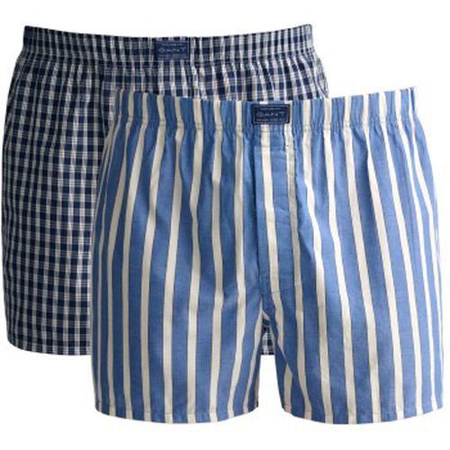 P Cotton Stripe Boxer Shorts Marine/Blau Baumwolle Medium Herren - Gant - Modalova