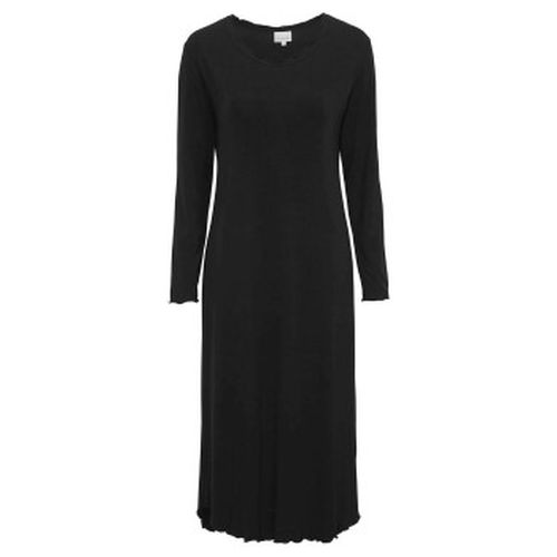 Bamboo Plain Long Sleeve Nightdress Schwarz Bambus X-Large Damen - Damella - Modalova