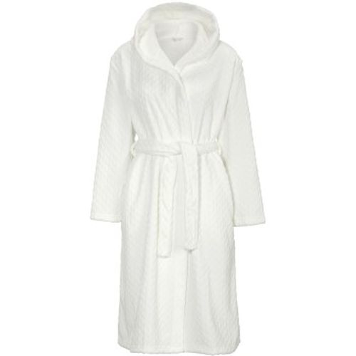 Jaquard Fleece Hoodie Robe Weiß Polyester Medium Damen - Damella - Modalova