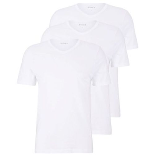 P V-Neck Classic T-shirt Weiß Baumwolle Medium Herren - BOSS - Modalova