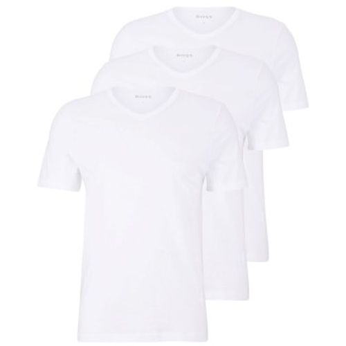 P V-Neck Classic T-shirt Weiß Baumwolle Small Herren - BOSS - Modalova