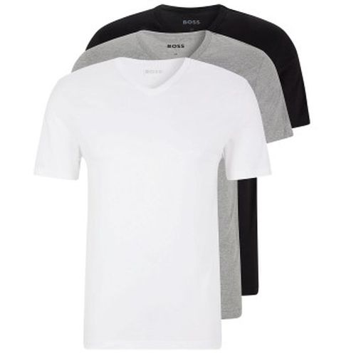P V-Neck Classic T-shirt Weiß/Grau Baumwolle Small Herren - BOSS - Modalova