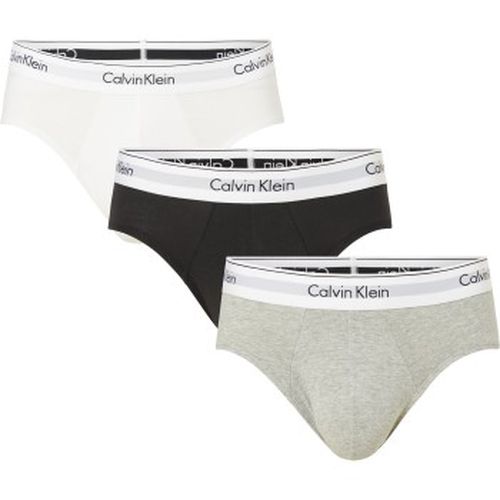 P Modern Cotton Stretch Hip Brief Weiß/Grau Baumwolle Small Herren - Calvin Klein - Modalova