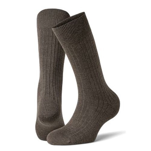 P Premium Mercerized Wool Rib Socks Hellbraun One Size Herren - Panos Emporio - Modalova