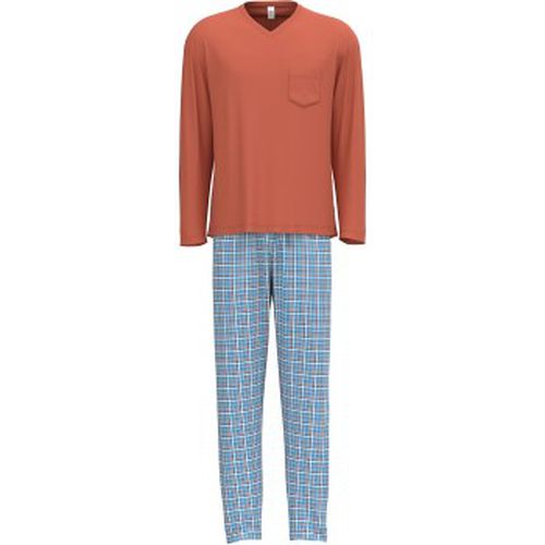 Relax Imprint 1 Pyjamas Blau/Orange Baumwolle Small Herren - Calida - Modalova