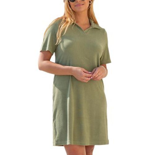 Trofe Stretch Terry Solid Robe Armeegrün Medium Damen - Trofé - Modalova