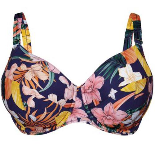 Tropical Sunset Bikini Top Blau mit Blume H 36 Damen - Rosa Faia - Modalova