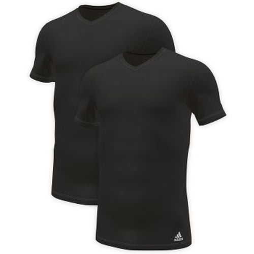 P Active Flex Cotton 3 Stripes V-Neck T-Shirt Schwarz Baumwolle Medium Herren - adidas - Modalova