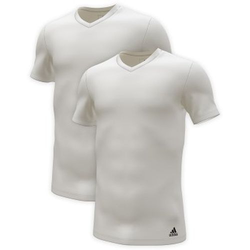 P Active Flex Cotton 3 Stripes V-Neck T-Shirt Weiß Baumwolle Medium Herren - adidas - Modalova