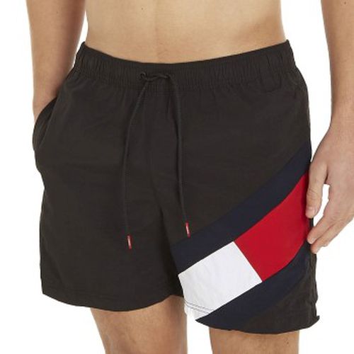 Badehosen Solid Flag Swim Shorts Schwarz Nylon XX-Large Herren - Tommy Hilfiger - Modalova