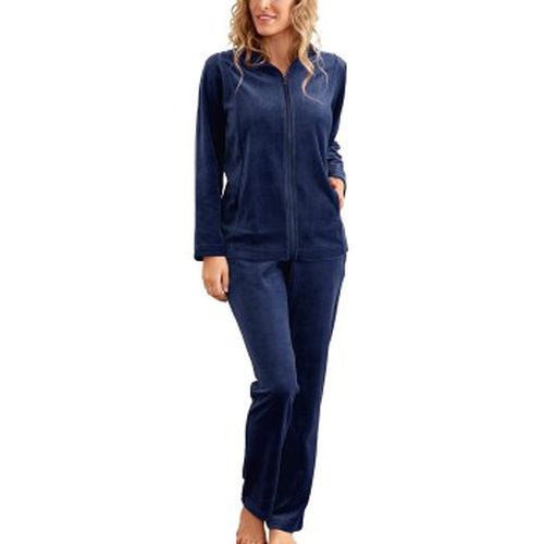 Velour Plain Suit Marine Medium Damen - Damella - Modalova