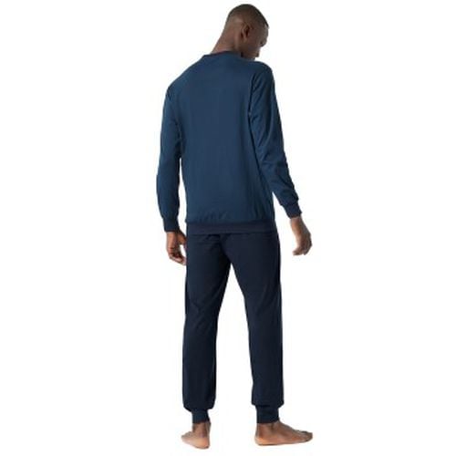 Essential Nightwear Pyjamas Crew Neck Blau/Blau Baumwolle X-Large Herren - Schiesser - Modalova