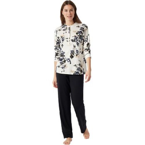 Contemporary Nightwear Pyjama Interlock Schwarz/Weiß 38 Damen - Schiesser - Modalova