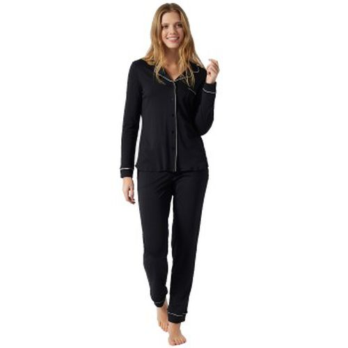 Contemporary Nightwear Interlock Pyjama Schwarz 40 Damen - Schiesser - Modalova