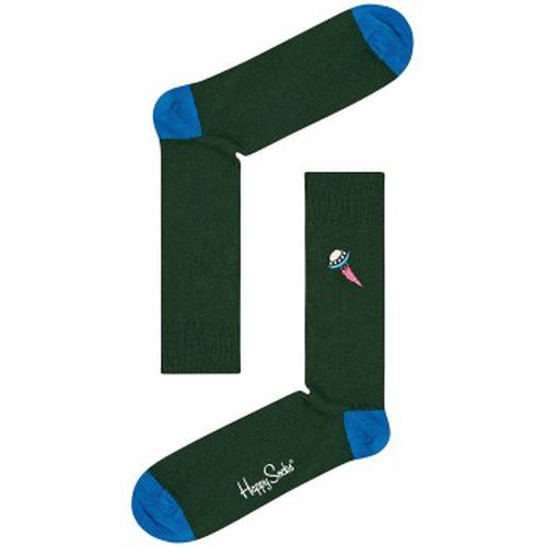 Ribbed Embroidery Ufo Sock Dunkelgrün Gr 36/40 - Happy socks - Modalova