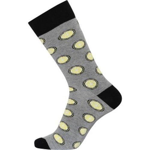P Patterned Cotton Socks Grau/Gelb Gr 40/47 Herren - Claudio - Modalova