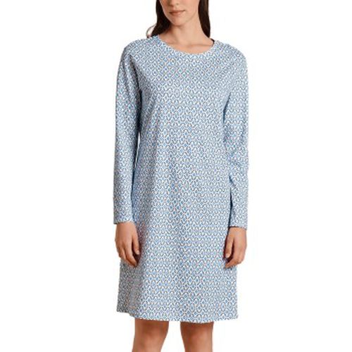 Nights Long Arm Sleepshirt Blau Muster Baumwolle Small Damen - Calida - Modalova